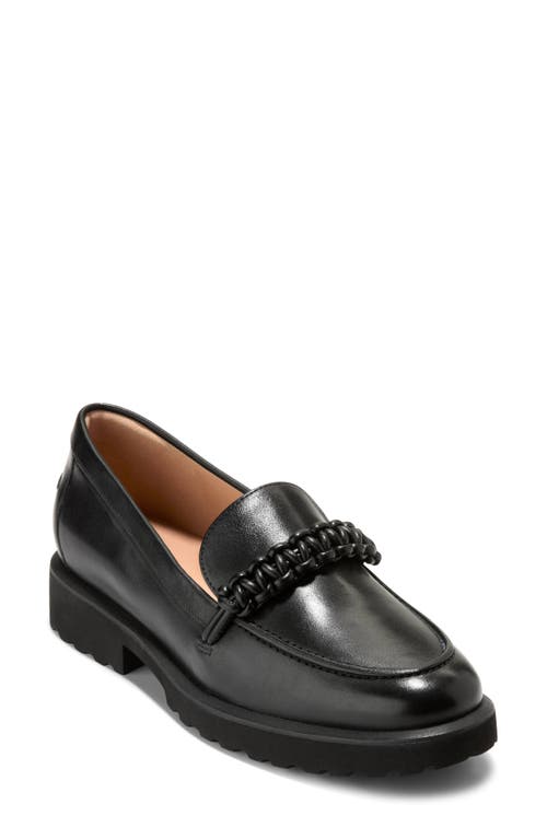 Shop Cole Haan Greta Lug Sole Loafer In Black Leather