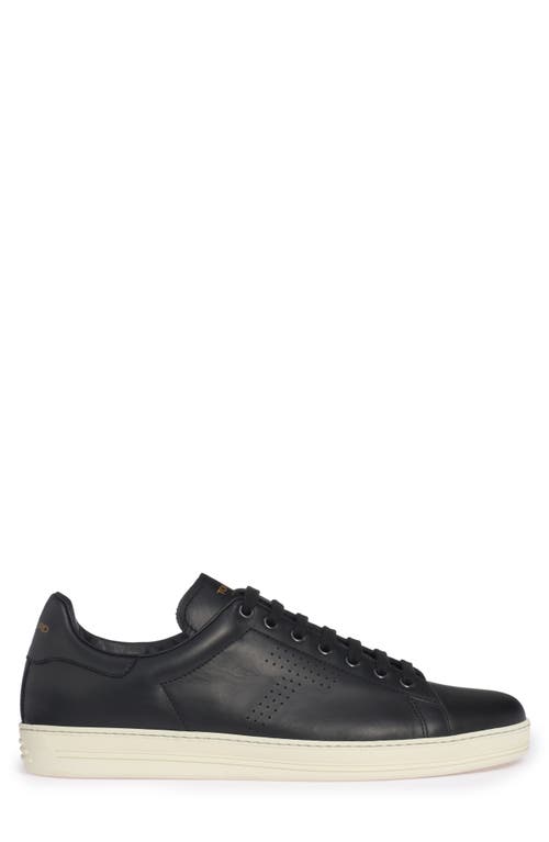 Shop Tom Ford Warwick Low Top Sneaker In Black/cream