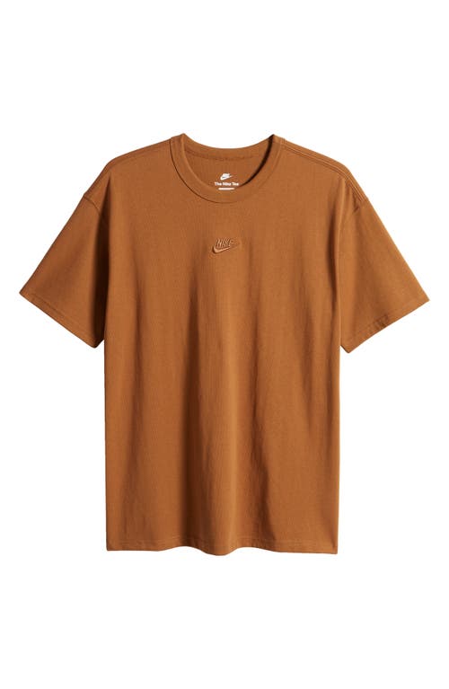 Shop Nike Premium Essential Cotton T-shirt In Light British Tan