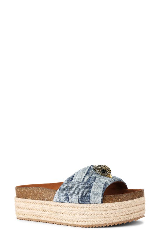 Shop Kurt Geiger London Kensington Platform Sandal In Navy