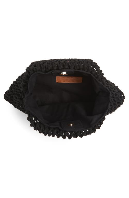 Nordstrom Macramé Market Bag In Black
