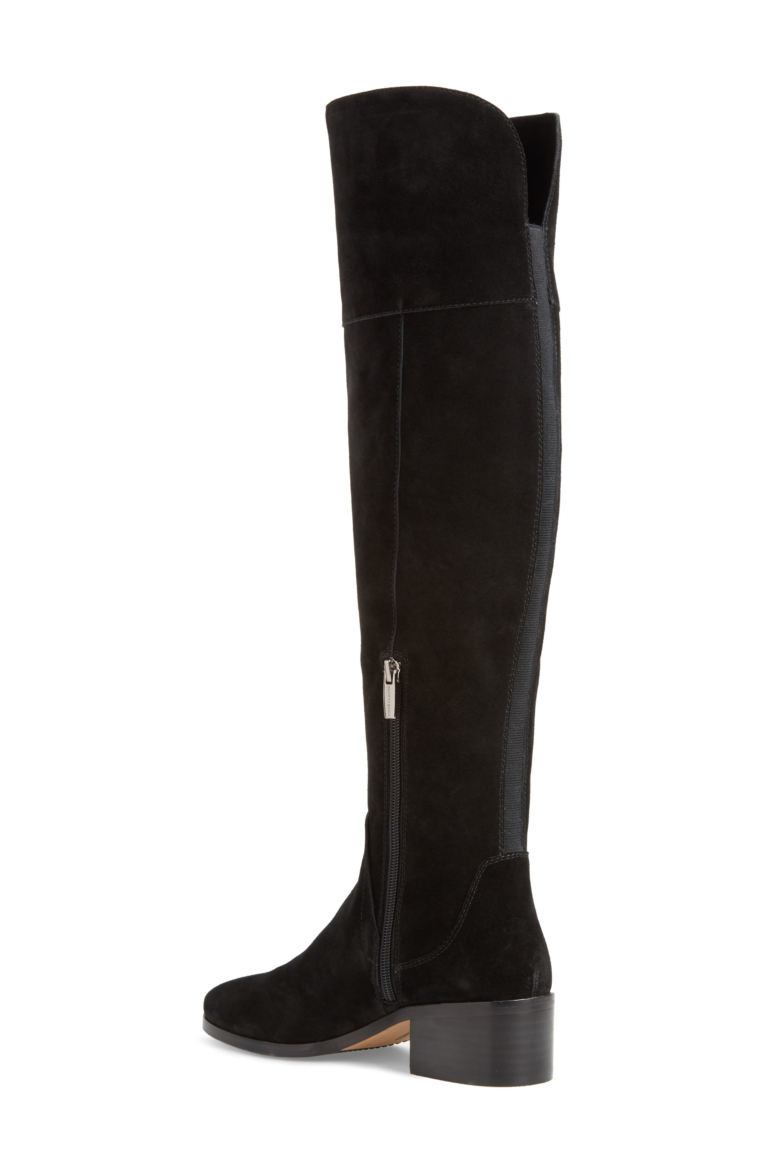 vince camuto black suede over the knee boots