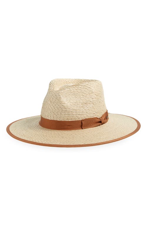 Shop Brixton Jo Straw Rancher Hat In Natural/tan