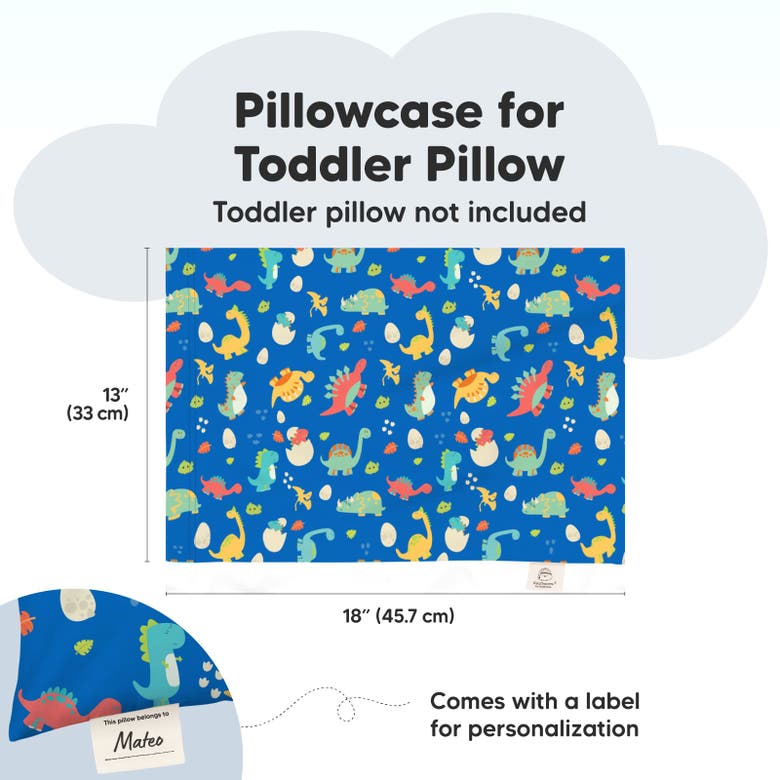 Shop Keababies Printed Toddler Pillowcase 13x18" In Dinoworld