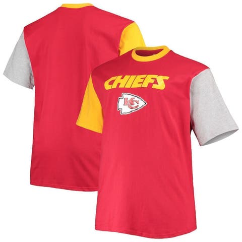 Men's Red/Gold Kansas City Chiefs Big & Tall Colorblocked T-Shirt