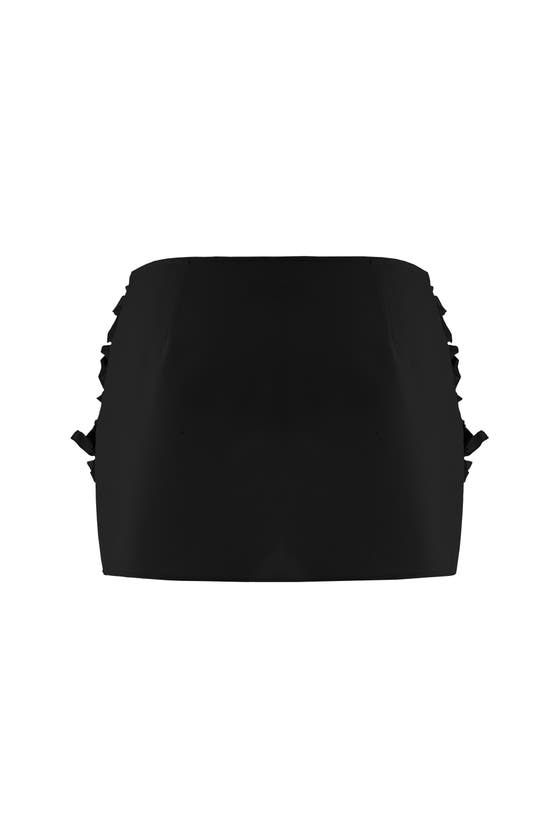 Shop Nocturne Ruffle Designed Skirt In Black