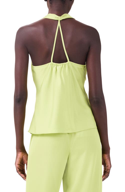 Nic + Zoe Nic+zoe Crêpe De Chine Halter Top In Grasshopper