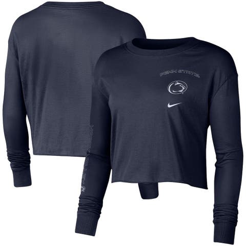 '47 Royal Los Angeles Rams Skyler Parkway Cropped Long Sleeve T-Shirt