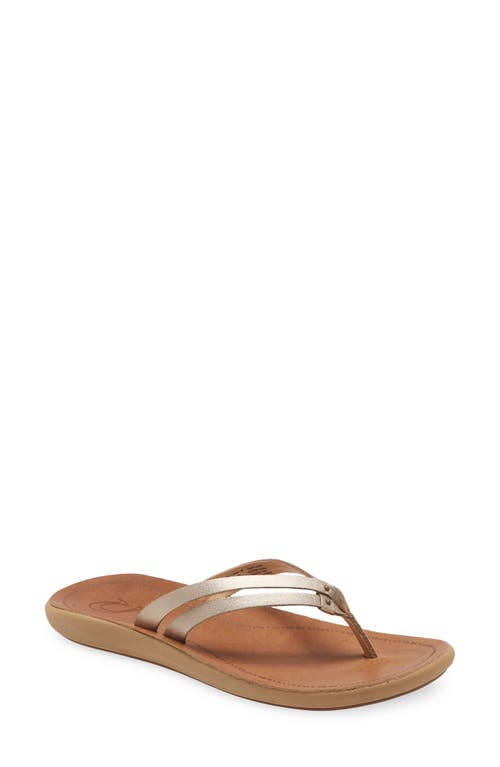 Shop Olukai Kapehe Luana Flip Flop In Bubbly/sahara