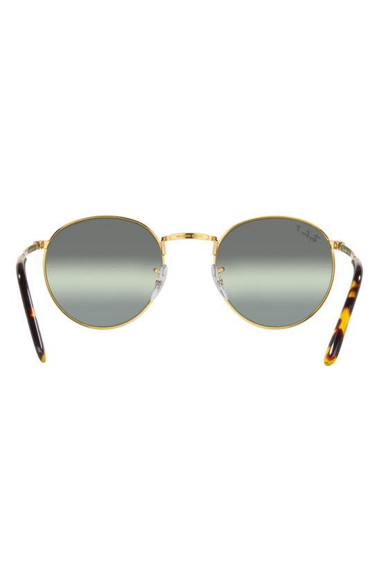Ray Ban New Round 50mm Gradient Polarized Phantos Sunglasses In Green Gold