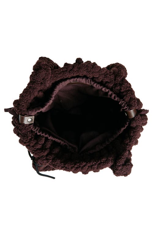 Shop Jw Anderson Large Chenille Blanket Tote In Dark Brown