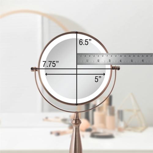 Zadro Lighted Makeup Mirror With 8x/1x Magnifications In Rose Gold