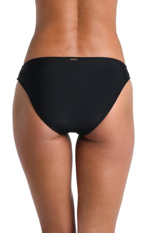 L'agence Nicole Solid Classic Bikini Bottom In Black