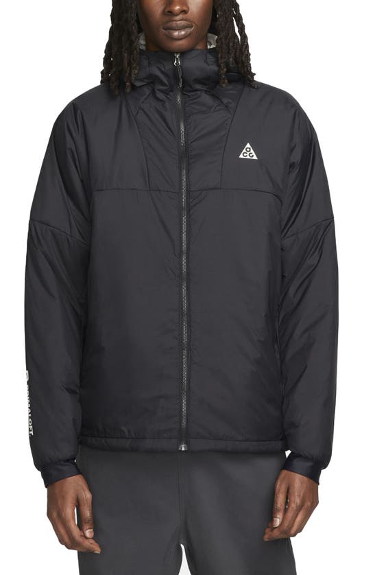 Nike Men's  Acg Therma-fit Adv "rope De Dope" Full-zip Jacket In Black/lt Orewood Brn/summit White