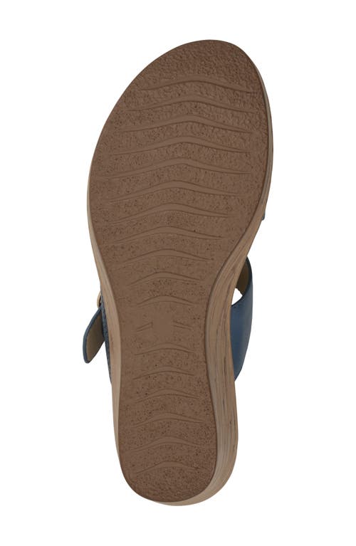 Good Choice New York Odalis Platform Wedge Slide Sandal In Blue
