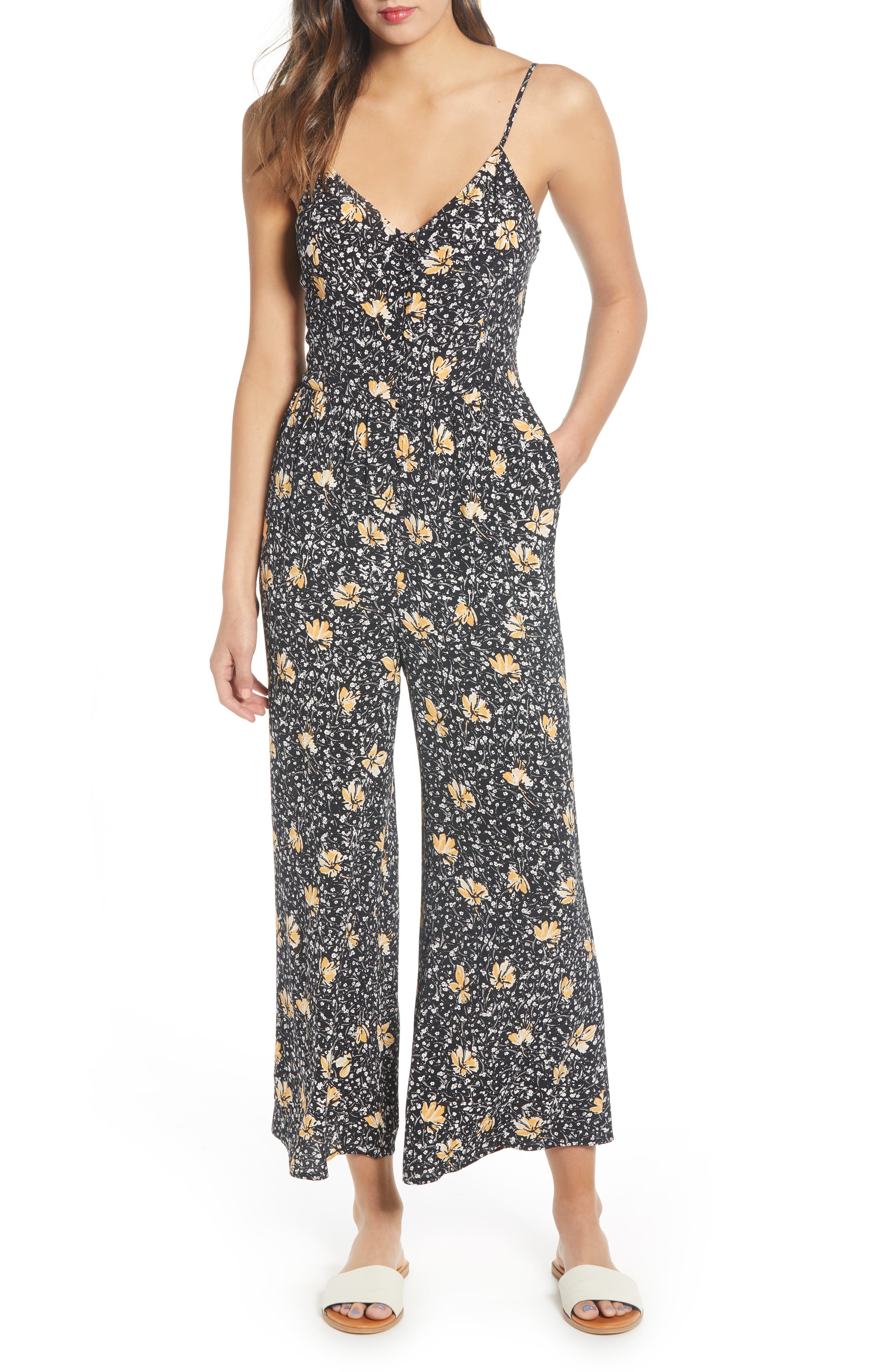Button Front Jumpsuit
