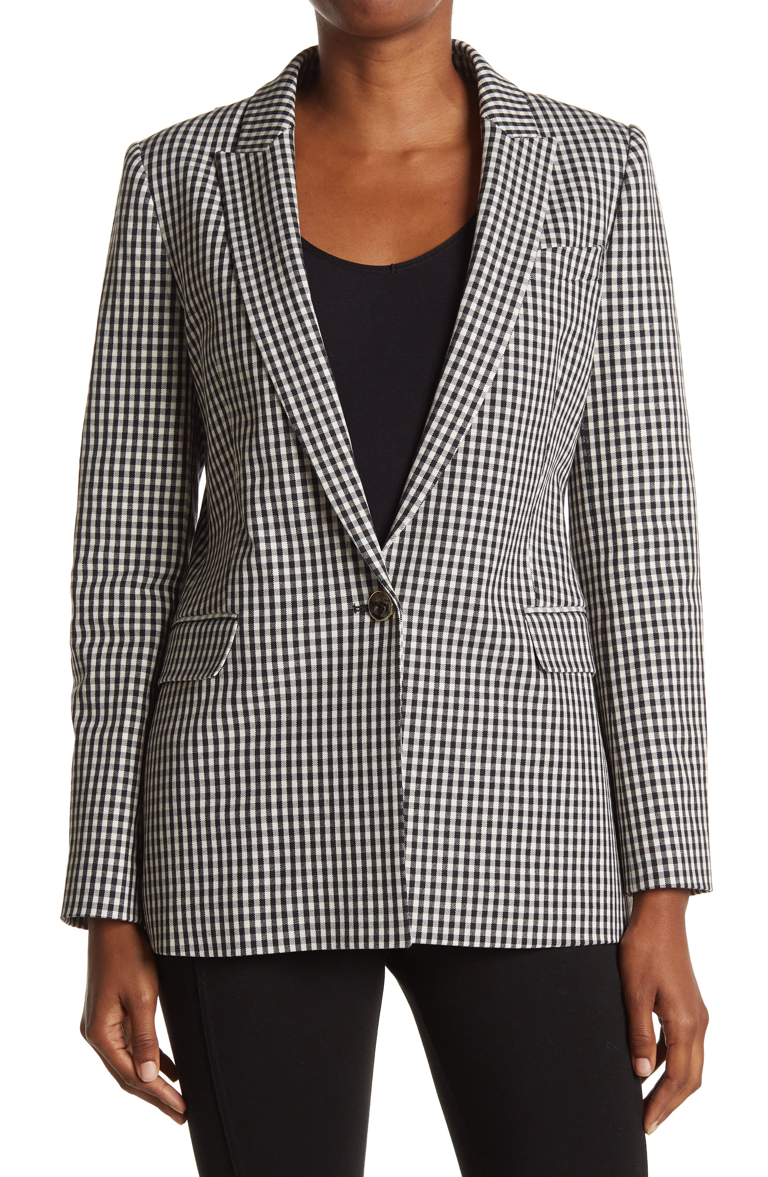 womens gingham blazer