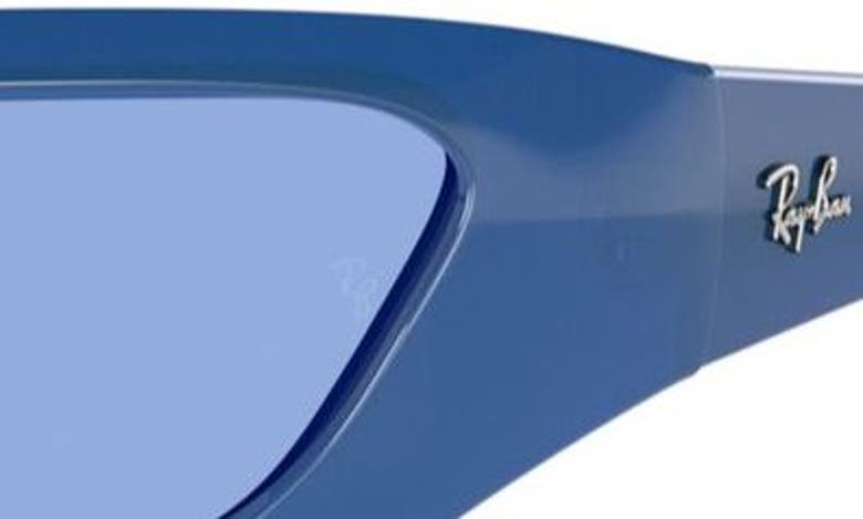 Shop Ray Ban Ray-ban Xan 134mm Wraparound Sunglasses In Blue