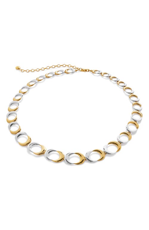 Kissing Moon 2-Tone Collar Necklace in 18Ct Gold Vermeil