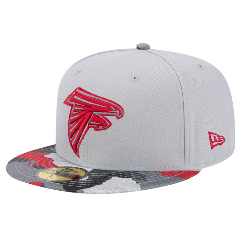 Shop New Era Gray Atlanta Falcons Active Camo 59fifty Fitted Hat