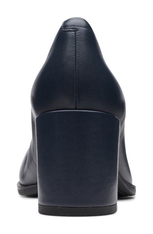 Shop Clarksr Clarks(r) Freva55 Court Pump In Navy Leather