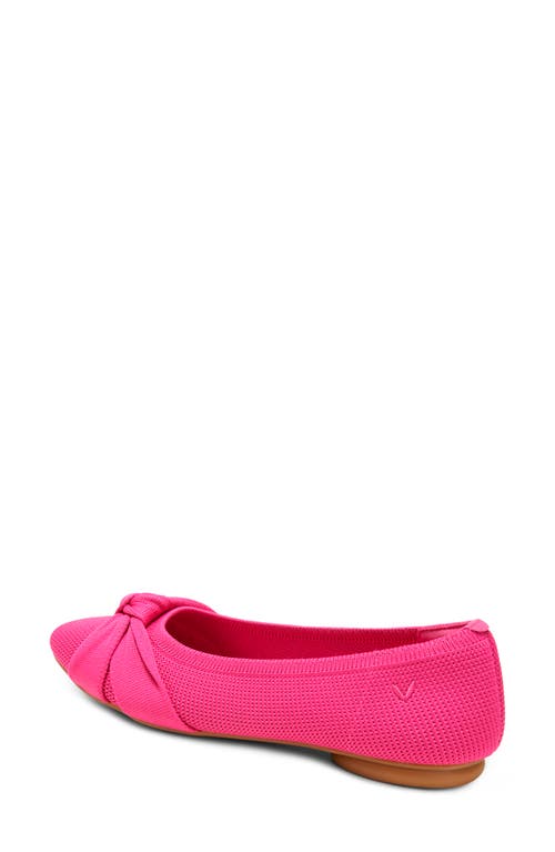 Shop Vivaia Knotted Water Resistant Almond Toe Flat In Pitaya