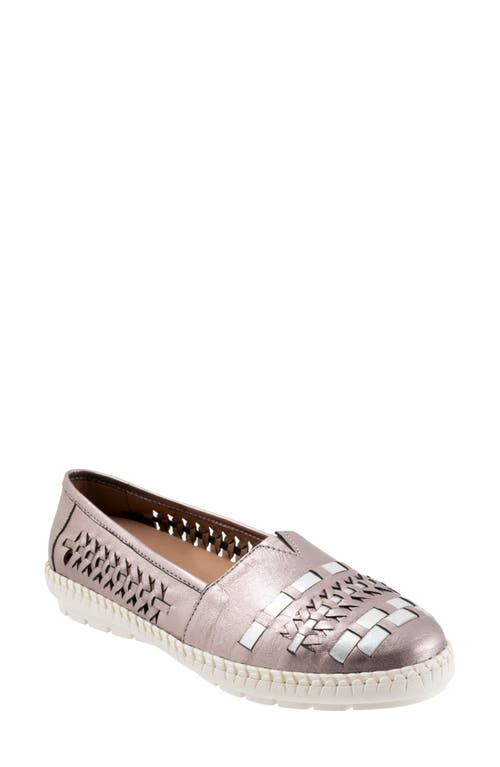 Trotters Rory Woven Flat Pewter Metallic at Nordstrom,
