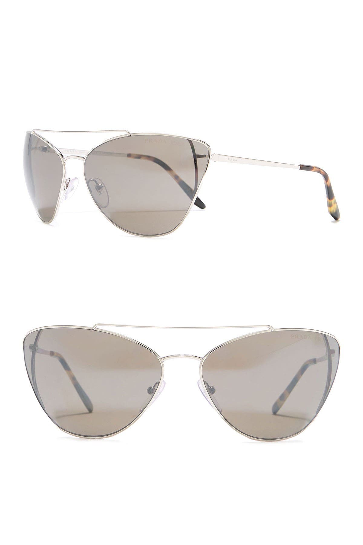 Prada | 68mm Cat Eye Aviator Sunglasses 