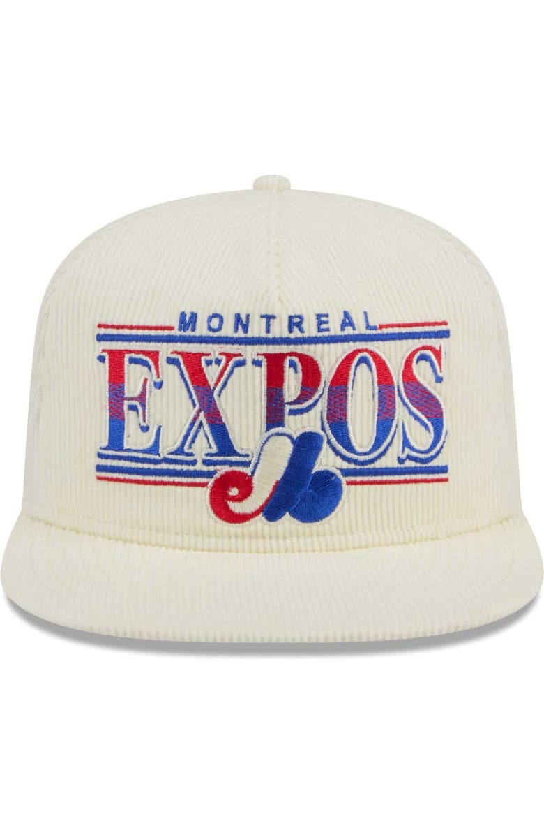New Era Men's New Era Cream Montreal Expos Throwback Bar Golfer
