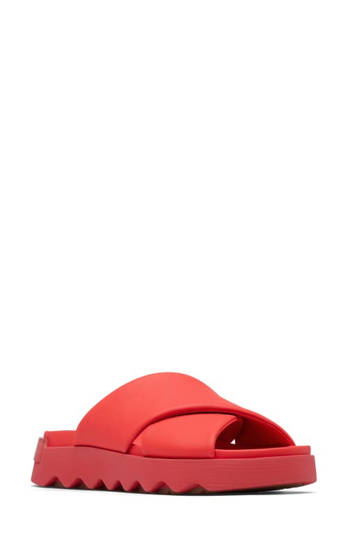 Sorel Vibe Slide Sandal In Red Glo/gum 16