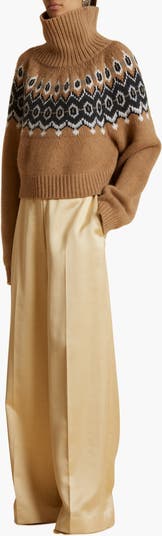 Amaris Fair Isle cashmere-blend sweater in beige - Khaite
