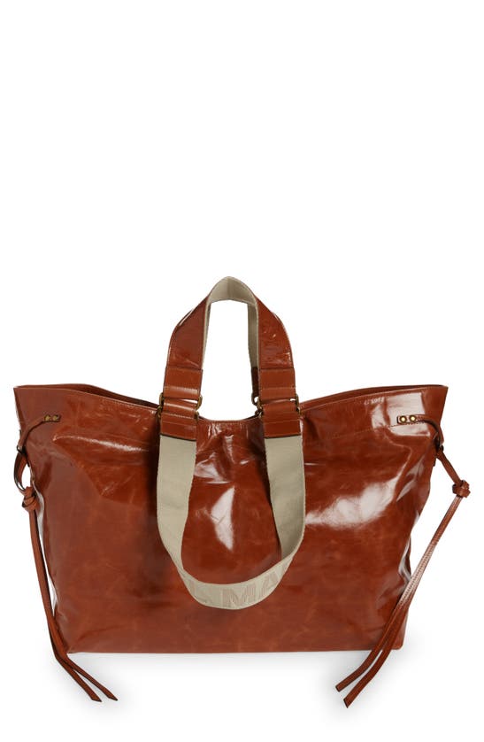 Isabel Marant Wardy Leather Shopper In Natural