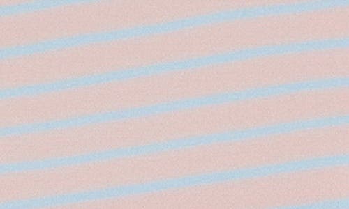 English Factory Button Stripe Jersey T-shirt In Pink/blue