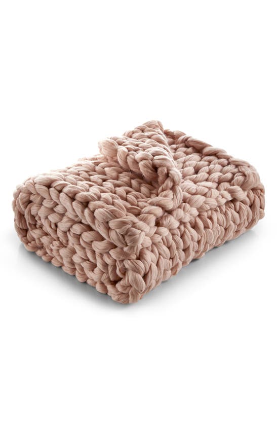 Inspired Home Chunky Knit Throw Blanket In Neutral