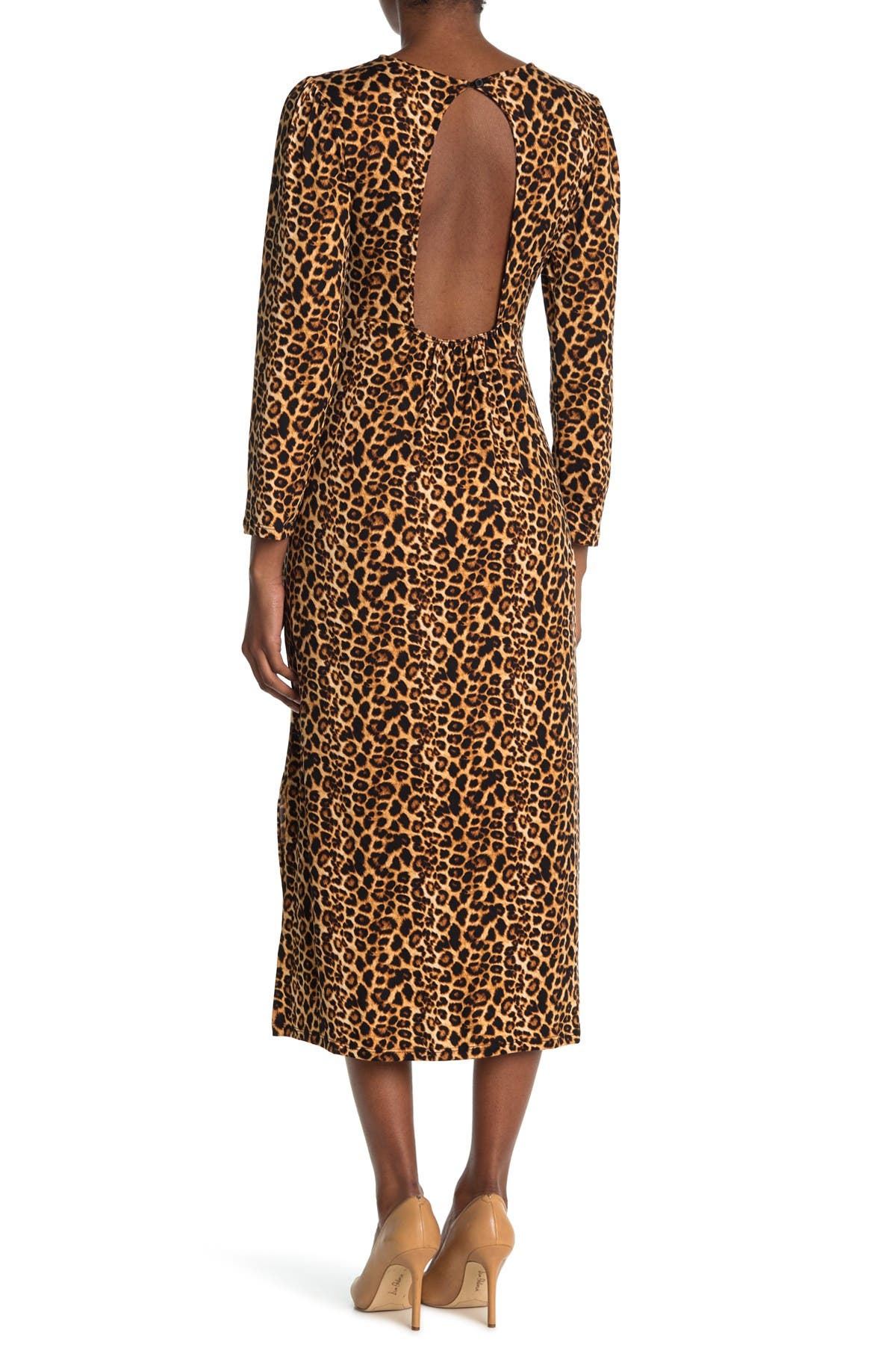 side split midi dress