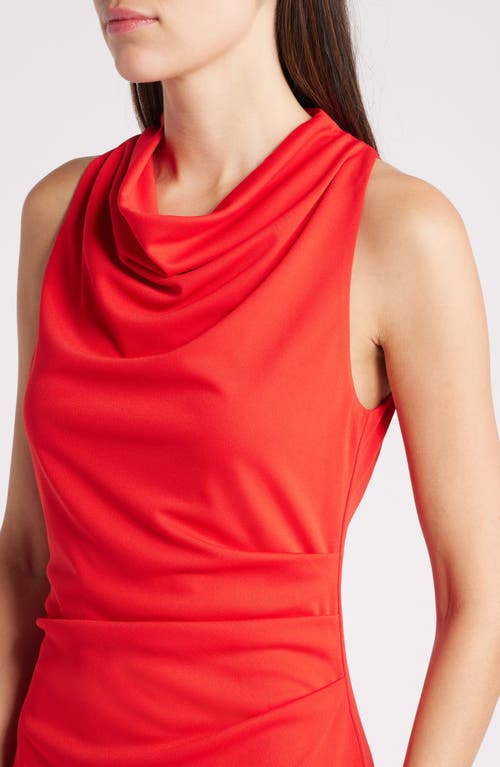 Shop Wayf The Georgina Cowl Neck Gown In Red