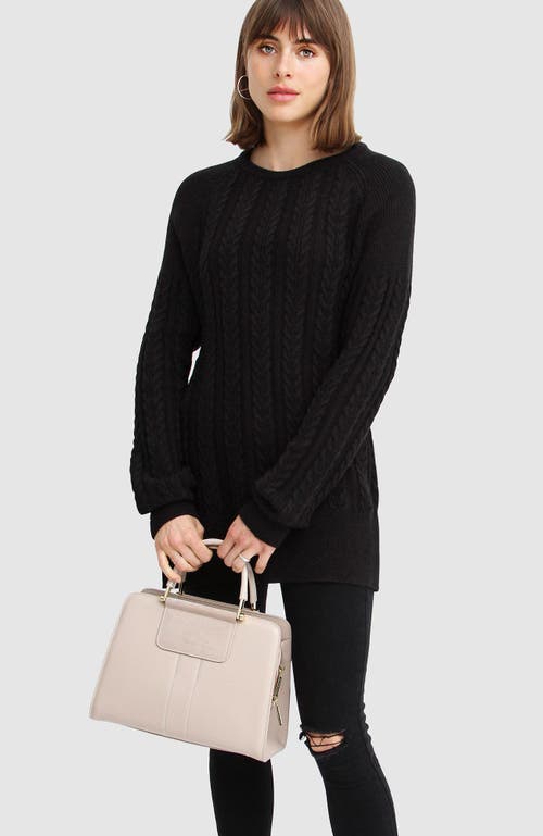 Belle & Bloom At Last Cable Knit Jumper With Slit In Black