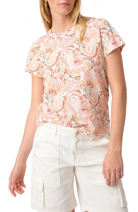 Sanctuary The Perfect Geo Print Cotton Blend Knit Top In Bloom Pais