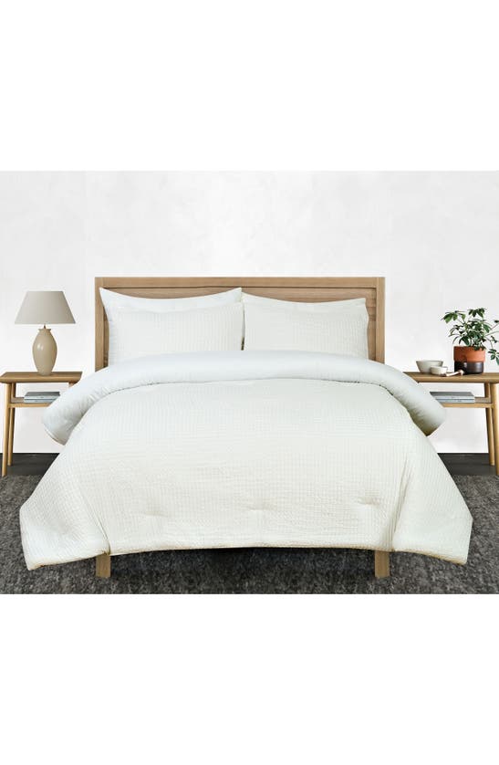 ENCHANTE ENCHANTE FULL/QUEEN 3-PIECE WAFFLE COMFORTER SET