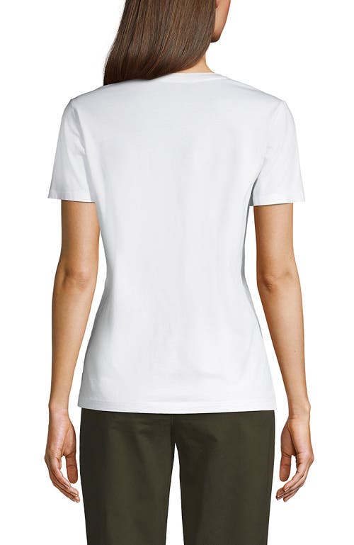 Lands' End Relaxed Supima Cotton V-neck T-shirt In White