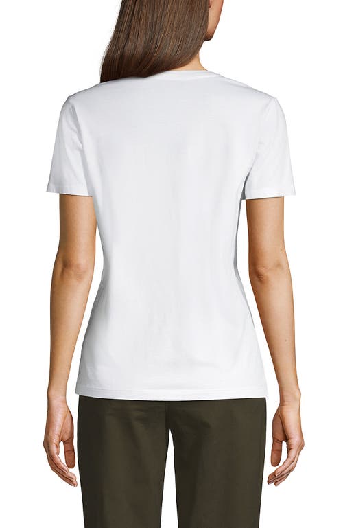 Shop Lands' End Relaxed Supima Cotton V-neck T-shirt In White