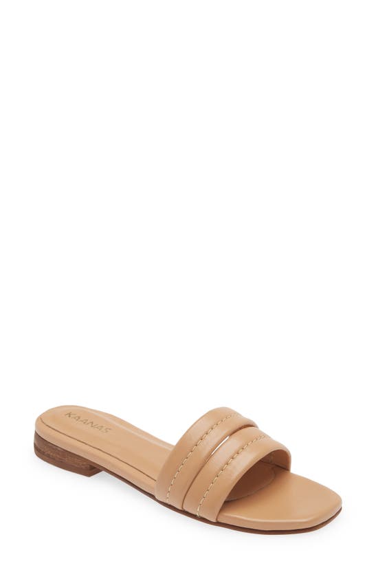 Kaanas Maya Chunky Slide Sandal In Nutmeg