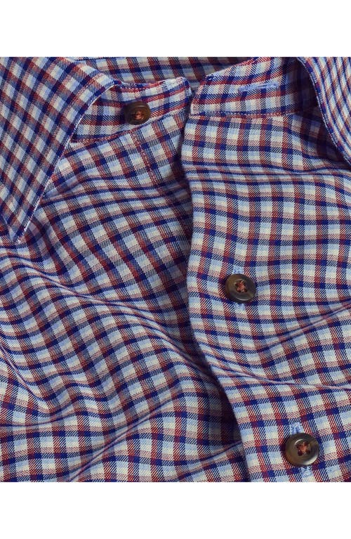 DAVID DONAHUE DAVID DONAHUE PLAID TWILL HIDDEN BUTTON-DOWN SHIRT 