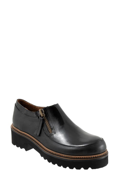 Bueno Amelia Zip-up Loafer In Black Patent
