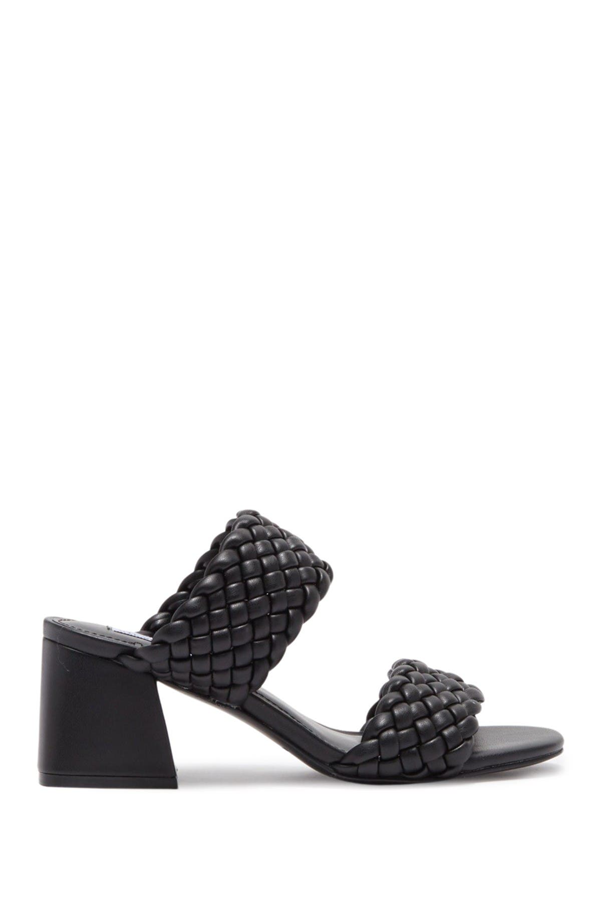 steve madden black block heel