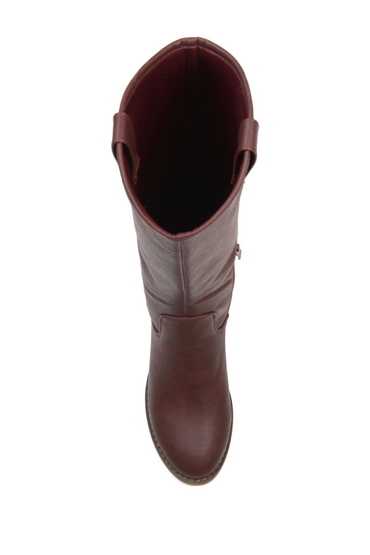 Journee Collection Taven Mid Calf Boot In Dark Red4