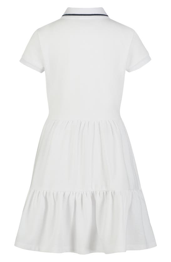 Shop Tommy Hilfiger Kids' Short Sleeve Tiered Polo Dress In White