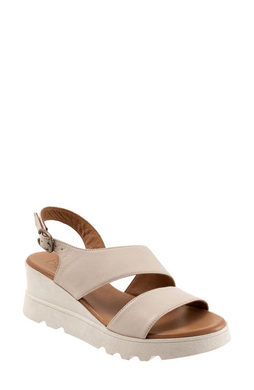 Bueno Gianna Slingback Platform Wedge Sandal Light Grey at Nordstrom,