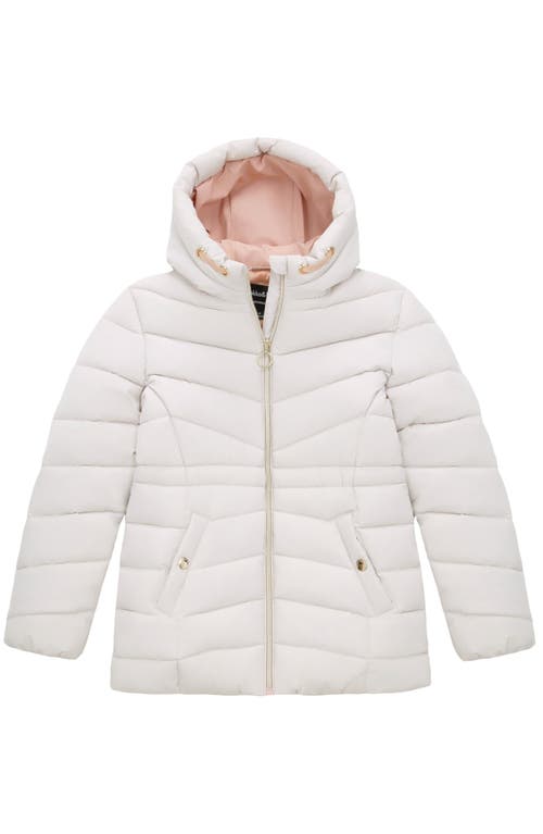 Rokka&rolla Kids' Shower Resistant Puffer Jacket In Ivory