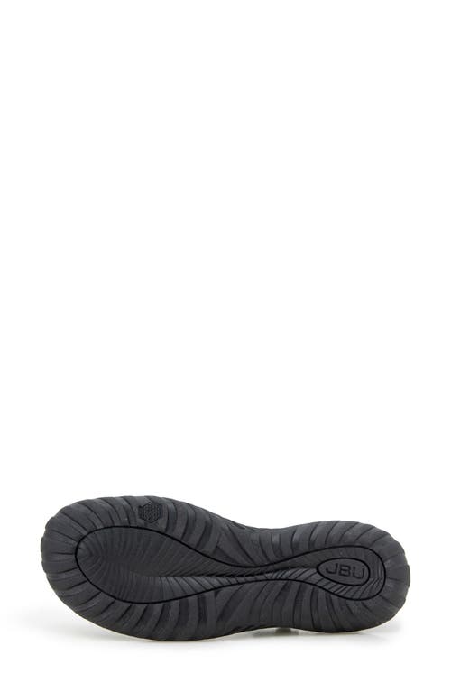Jbu Raven Mary Jane Flat In Black/shimmer
